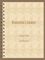 Restoration literature 