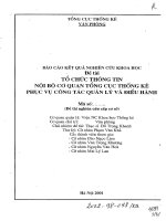 Tổ chức thông tin nội bộ cơ quan tổng cục thống kê phục vụ công tác quản lý và điều hành 