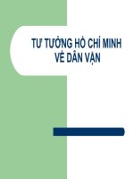 BÀI GIẢNG TƯ TƯỞNG HỒ CHÍ MINH tư TƯỞNG hồ CHÍ MINH về dân vận 