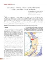 Đặc điểm địa chấn địa tầng và dự báo môi trường trầm tích miocene trên, bể phú khánh