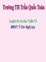 Mở rộng vốn từ ý chí nghị lực LTVC lớp 4  