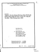 Nghiên cứu áp dụng phương pháp đánh giá gánh nặng bệnh tật qua số liệu tử vong tại an hải hải phòng năm 2000 