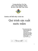 Qui trình sản xuất nước mắm