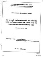 Vai trò và khả năng tham gia của các định chế ngân hàng tài chính trên thị trường chứng khoán việt nam 