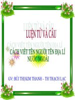 Cách viết tên người, tên địa lí nước ngoài LTVC lớp 4 2 