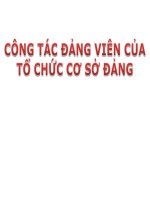 TÀI LIỆU MÔN XÂY DỰNG ĐẢNG  BÀI 7 CÔNG TÁC ĐẢNG VIÊN 