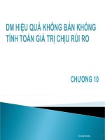 Bài giảng môn mô hình tài chính chương 9 DANH mục đầu tư HIỆU QUẢ KHÔNG bán KHỐNG 