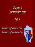 Bài giảng nguyên lý thông kê chương 2 summarizing data student 