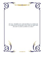 Nghiên cứu ảnh hưởng của nồng độ và thời gian ngâm hóa chất đến sự biến đổi độ ẩm và chất lượng của mực