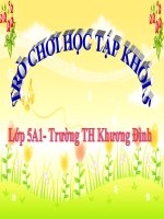 TRÒ CHƠI học tập lớp 5 