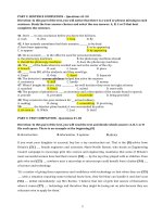 Đề thi thử Tiếng Anh cơ sở 4 FTU có đáp án