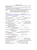 Adjectives chuyên về anh văn