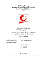 Báo cáo BTL CNPM quản lí khách sạn