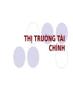 Slide bài giảng lý thuyết tài chính chương 3 THỊ TRƯỜNG tài CHÍNH 