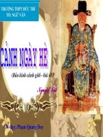 Ngữ văn 10 tuần 13  cảnh ngày hè (bảo kính cảnh giới) 