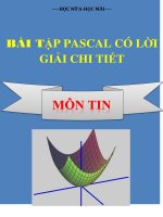 BÀI TẬP PASCAL CÓ LỜI GIẢI CHI TIẾT