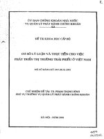 Cơ sở lý luận và thực tiễn cho việc phát triển thị trường trái phiếu ở việt nam 