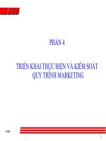 TRIỂN KHAI THỰC HIỆN và KIỂM SOÁT QUY TRÌNH MARKETING 