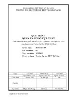 Quy trình quản lý cơ sở vật chất tại trường Đại học