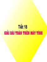 Tin học 10 giải bài toán trên máy tính 