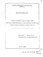 Những vấn đề lý luận và thực tiễn liên quan đến tín ngưỡng tôn giáo ở việt nam chính sách của đảng và nhà nước 