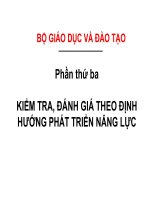 Tập huấn kiểm tra đánh giá theo định hướng phát triển năng lực môn công nghệ phần 3 