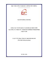 Công tác tuyển dụng và đánh giá nhân viên tại Công ty TNHH TNT – Vietrans Express Wordlwide (Việt Nam)