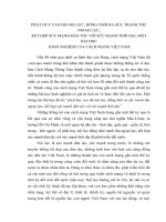 TIỂU LUẬN   PHÁT HUY CAO độ nội lực, RA sức TRANH THỦ NGOẠI lực, kết hợp sức MẠNH dân tộc với sức MẠNH THỜI đại   bài học KINH NGHIỆM của các MẠNG VIỆT NAM