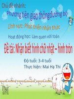 Nhận biết hình chữ nhật – hình tròn 