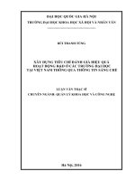 Xây dựng tiêu chí đánh giá hiệu quả hoạt động rd ở các trường đại học tại việt nam thông qua thông tin sáng chế 