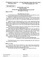 BỘ đề và đáp án THI HSG lớp 9 môn NGỮ văn