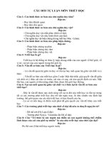 TÀI LIỆU THAM KHẢO   100 câu hỏi vấn đáp NGẮN môn TRIẾT học mác   lê NIN