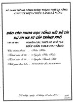 Nghiên cứu, thiết kế, chế tạo máy cán tôn hai tầng 