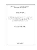 Nghiên cứu xây dựng mô hình và giải pháp quản lý chất lượng công trình xây dựng tại nước cộng hòa dân chủ nhân dân Lào
