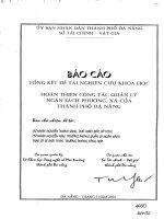 Hoàn thiện công tác quản lý ngân sách phường, xã của thành phố đà nẵng