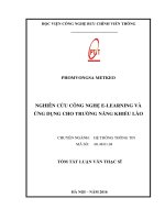 Nghiên cứu công nghệ Elearning và ứng dụng cho trường Năng khiếu Lào