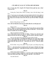 TÀI LIỆU THAM KHẢO    82 câu hỏi tự LUẬN vấn đáp NGẮN môn tư TƯỞNG hồ CHÍ MINH