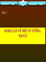 Nghị luận về một tư tưởng, đạo lí   ngữ văn 12 