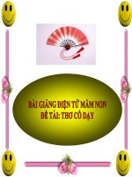 BÀI GIẢNG điện tử mầm NON đề tài THƠ cô dạy CHỦ đề cô GIÁO của EM 