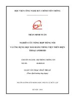 Nghiên cứu tổng hợp tiếng nói và ứng dụng đọc báo bằng tiếng Việt trên điện thoại di động Android