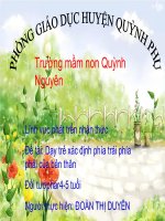 dạy trẻ phân biệt trái phải bản thân chủ điểm nghề nghiệp 