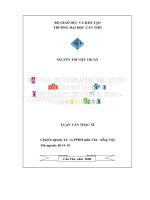 Luận văn Vận dụng phương pháp dạy học hợp tác vào dạy Ngữ văn lớp 10 ở trường THPT chuyên Lý Tự Trọng  Thành phố Cần Thơ