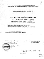 Xác lập hệ thống phân cấp tài nguyên, trữ lượng khoáng sản rắn việt nam 