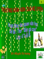 Hoạt động làm quen văn học đề tài  thơ  đàn gà con lớp 4 tuổi b 