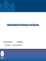 LinkingStandardsProftoClassroom ACTFLRegionalSession2014 