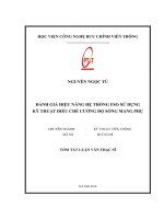 Đánh giá hiệu năng hệ thống FSO sử dụng kỹ thuật  điều chế cường độ sóng mang phụ
