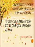 Bài giảng tâm lý  NHIỆM vụ GIÁO dục THỂ CHẤT  QUỐC PHÒNG CHO học SINH 