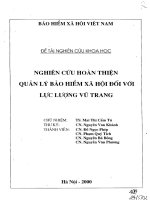 Nghiên cứu hoàn thiện quản lý bảo hiểm xã hội đối với lực lượng vũ trang 