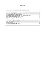 CHƯƠNG 5 GIẢI PHÁP THIẾT kế cơ sở hệ THỐNG cấp THOÁT nước 