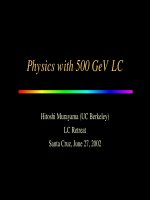 Physics with 500 gev LC 